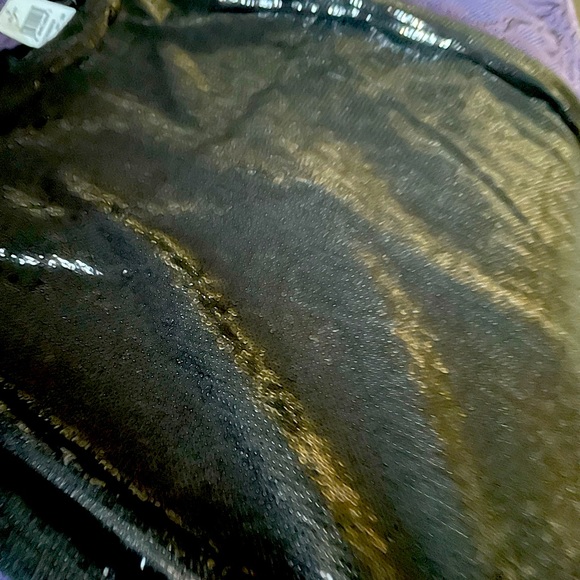 Black Sequin Stretch Skirt - Picture 2 of 6